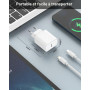 Сетевое зарядное устройство AINPOW 20 Вт с кабелем USB-C – Lightning 2 м для iPhone и iPad