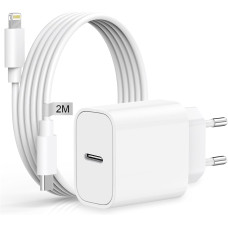 Сетевое зарядное устройство AINPOW 20 Вт с кабелем USB-C – Lightning 2 м для iPhone и iPad