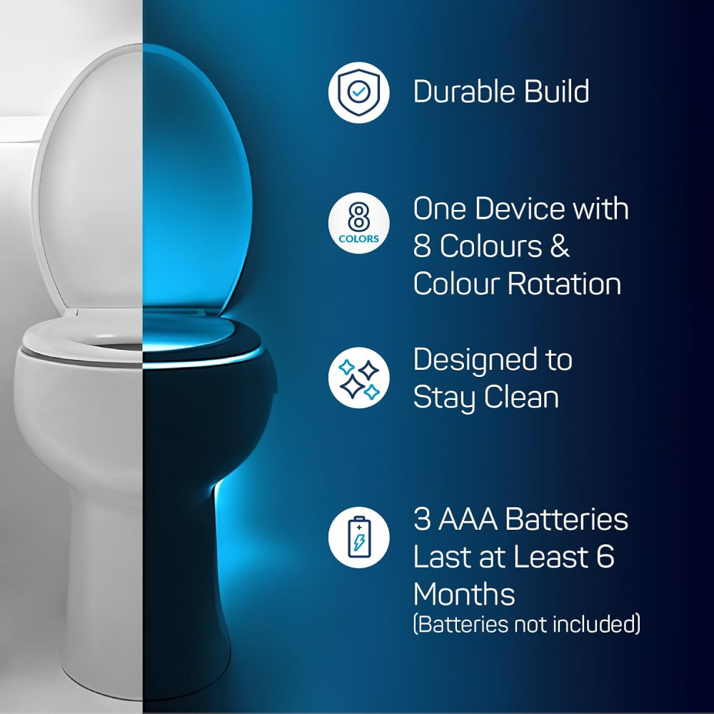 Ночник для унитаза ToiLight с датчиком движения и 8 цветами LED-подсветки