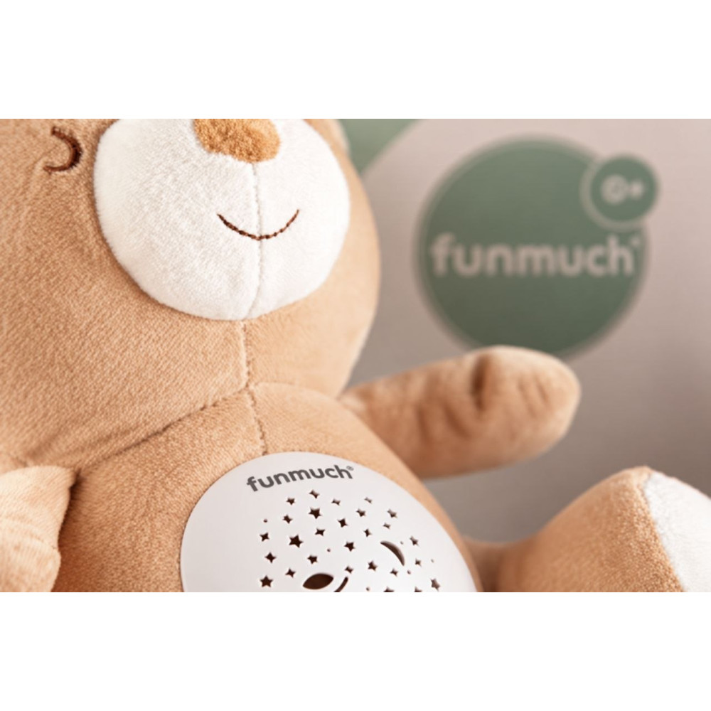 Плюшевый ночник funmuch с белым шумом, мелодиями и проектором звезд
