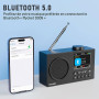 Портативное цифровое радио Mycket DAB/DAB+/FM с Bluetooth 5.0, цветным дисплеем и аккумулятором