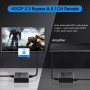 HDMI 2.1 аудиоэкстрактор EZCOO 2×1 с поддержкой 8K 60 Гц, 4K 120 Гц, SPDIF и 3,5 мм