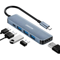 USB-C хаб 2BSON 5-в-1 с HDMI 4K, Power Delivery 100 Вт и USB-портами