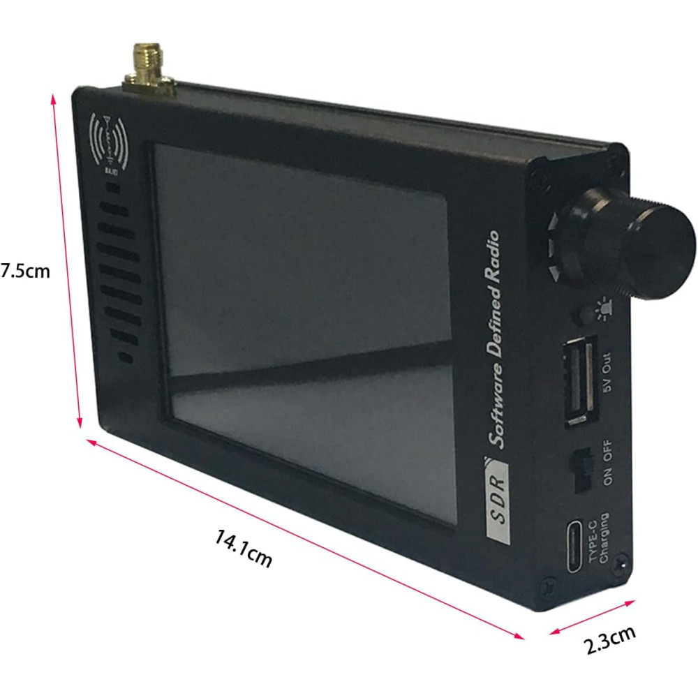 Радиоприемник полнодиапазонный DSP SDR, экран 4,3 дюйма, 5000 мАч