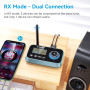 Приемник-передатчик 3 в 1 SOOMFON Bluetooth 5.0 для телевизора на 2 наушника с ЖК-дисплеем