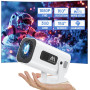 Мини-проектор AUBOR MENTECH 1080P с Android TV 11.0, 150-дюймовый, поддержка 2.4G/5G Wi-Fi