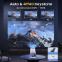 Мини-проектор AUBOR MENTECH 1080P с Android TV 11.0, 150-дюймовый, поддержка 2.4G/5G Wi-Fi