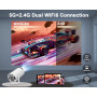 Мини проектор Aubor Mentech ‎HY300, Android 11, поддержка 4K и 1080P, WiFi6 и Bluetooth 5.0