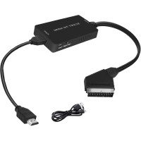 USB-адаптер для HD TV DVD Xbox PS3 BLU-Ray, конвертер SCART к HDMI 1080 HD с кабелем HDMI