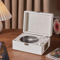 Винтажный CD-плеер, Bluetooth проигрыватель компакт-дисков в ретро-чемодане