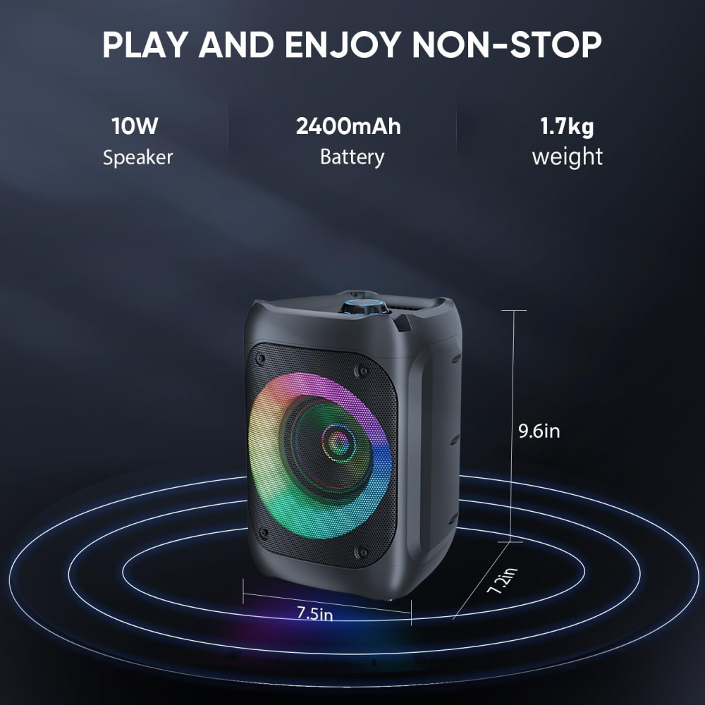 Караоке-машина Ankuka портативна Bluetooth-колонка з двома мікрофонами