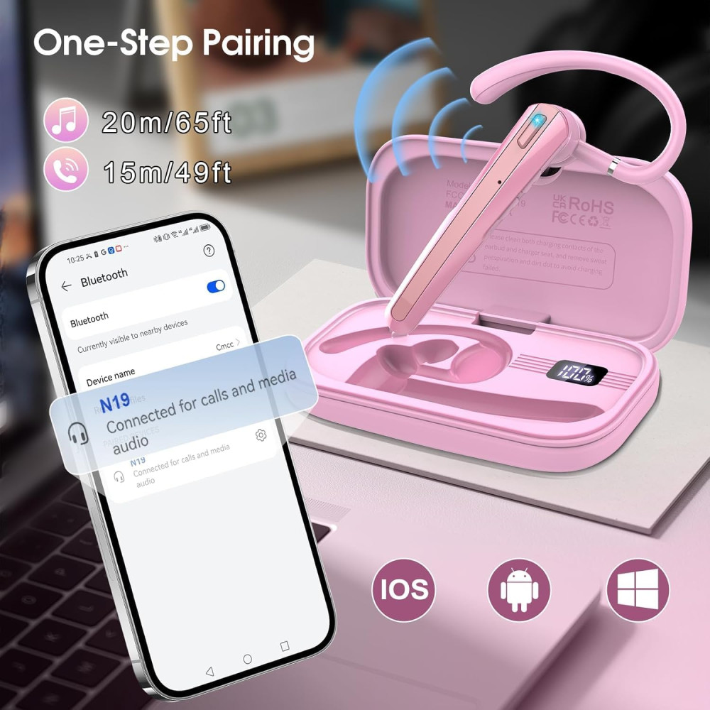 Bluetooth - гарнитура SKIUDCT для разговоров, Беспроводная bluetooth гарнитура с шумопоглощением