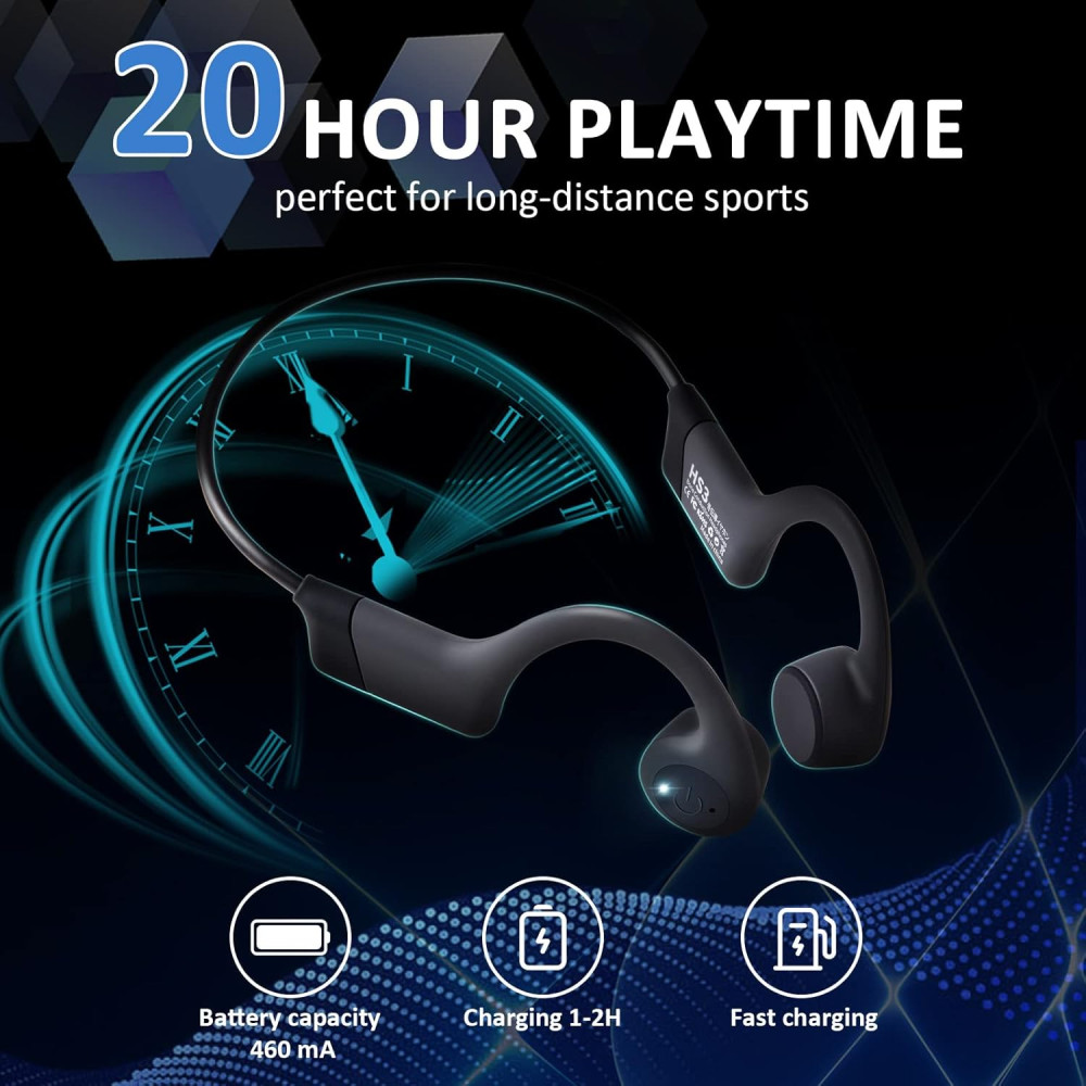 Бездротові навушники ZEYUMEE Bluetooth 5.3, 20 годин відтворення, для спорту, бігу