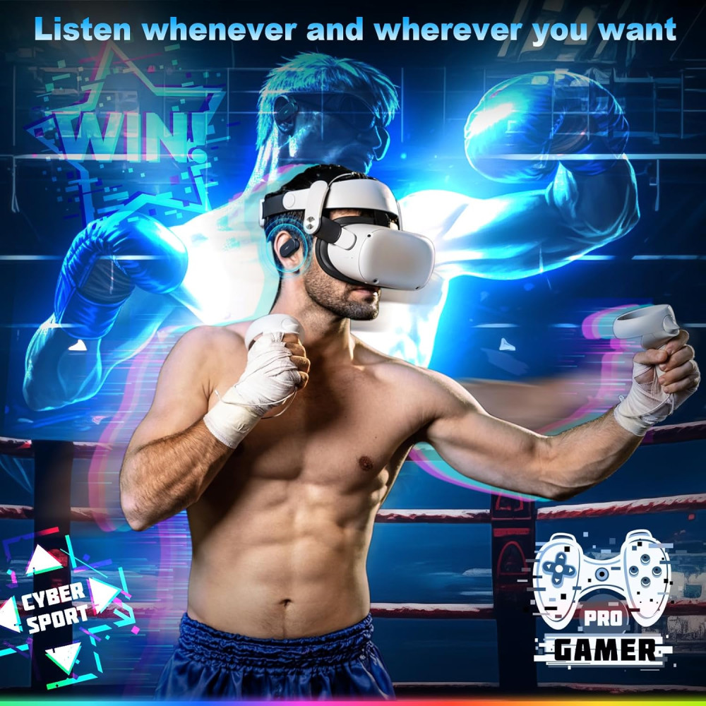 Ігрові навушники Krysenix для ПК, PS4, PS5, Switch, VR, з ключем 2,4 ГГц з мікрофоном