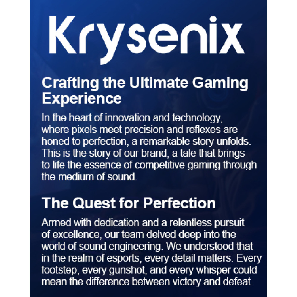 Ігрові навушники Krysenix для ПК, PS4, PS5, Switch, VR, з ключем 2,4 ГГц з мікрофоном