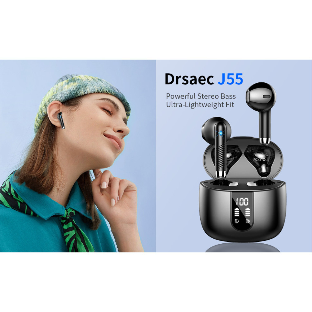 Bluetooth- навушники Drsaec (J55), Bluetooth 5.3, 56 годин відтворення
