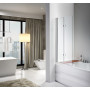 Скляна шторка для ванни AVKO Glass RDW02-J2 100x140 Silver