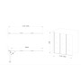 Скляна шторка для ванни AVKO Glass RDW02-J3 120х140 Silver