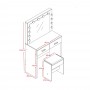 Туалетний, косметичний столик + табурет з підсвіткою AVKO ADT3 White