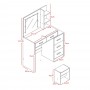 Туалетний, косметичний столик + табурет з підсвіткою AVKO ADT17 White