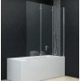 Скляна шторка для ванни AVKO Glass RDW02-J3 120х140 Silver