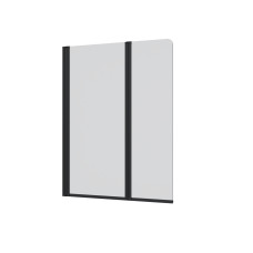 Скляна шторка для ванни AVKO Glass RDY19 60+40x140 Black матова