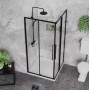 Стеклянная душевая кабина AVKO Glass RDR42,190х90х90 Black