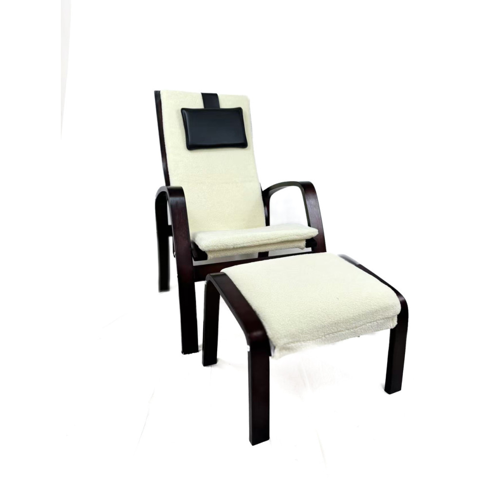 Кресло для отдыха с подставкой Avko ARC013 Walnut Beige