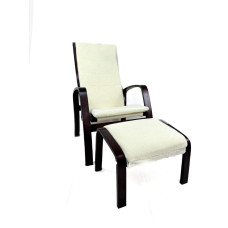 Кресло для отдыха с подставкой Avko ARC013 Walnut Beige