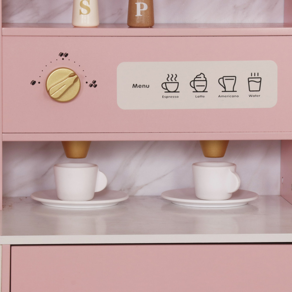 Детская кухня деревянная игровая AVKO Равенна Pink, звуковые и световые эффекты
