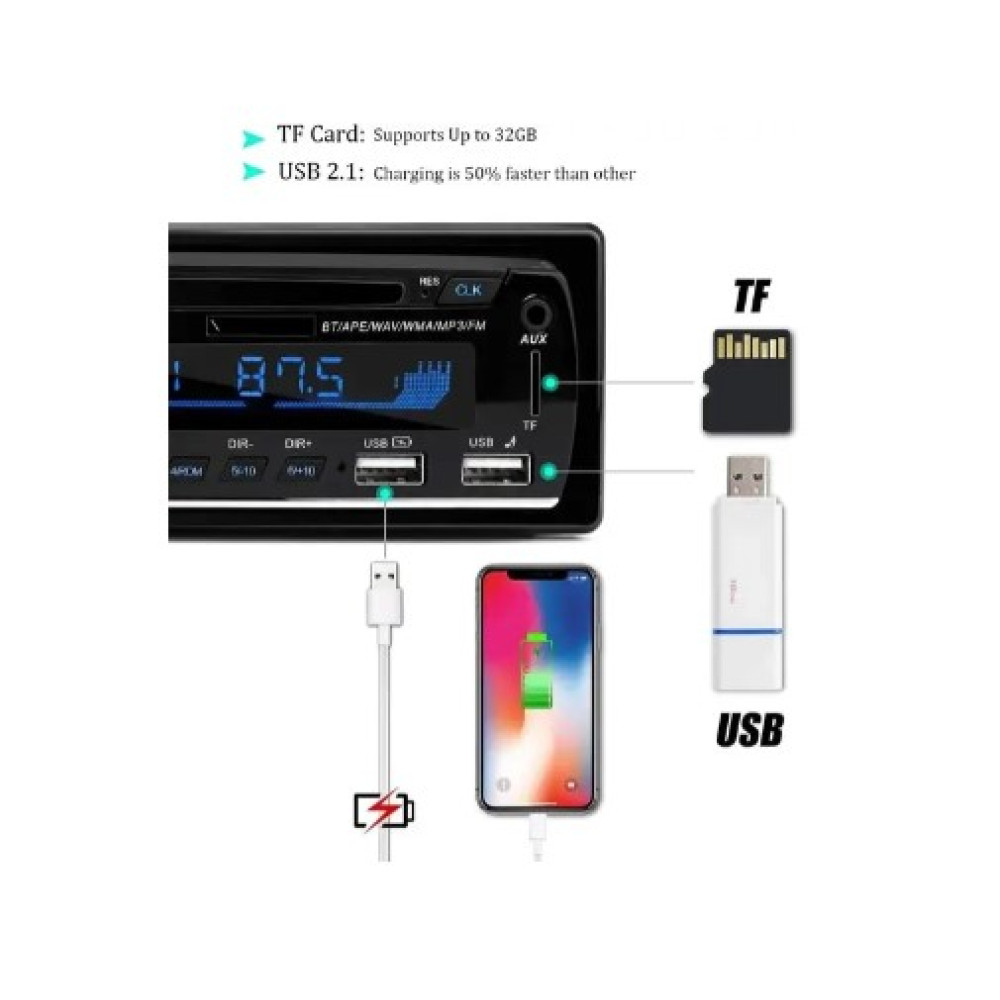 Автомагнітола CENXINY D1901 с DVD-CD-плеєром,1 DIN, MP3-плеєр/FM-радіо, Android и iOS