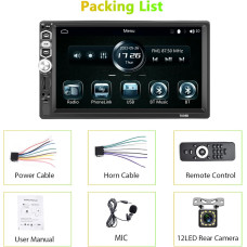 Автомагнитола 7" MP5 Bluetooth-плеер с камерой заднего вида Hikity sh3am5hi 7039B