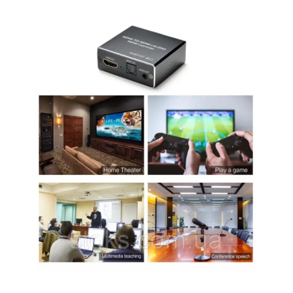 HDMI Audio Разветвитель Adapter ROOFULL 4K HDMI, HDMI Конвертер, экстрактор