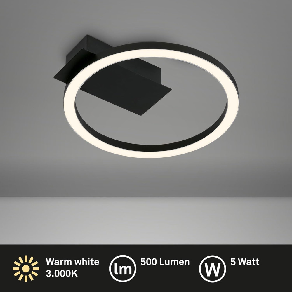LED светильник BRILO 5W 500 lm 3000K теплый белый, размер 210 x 200 x 45 мм