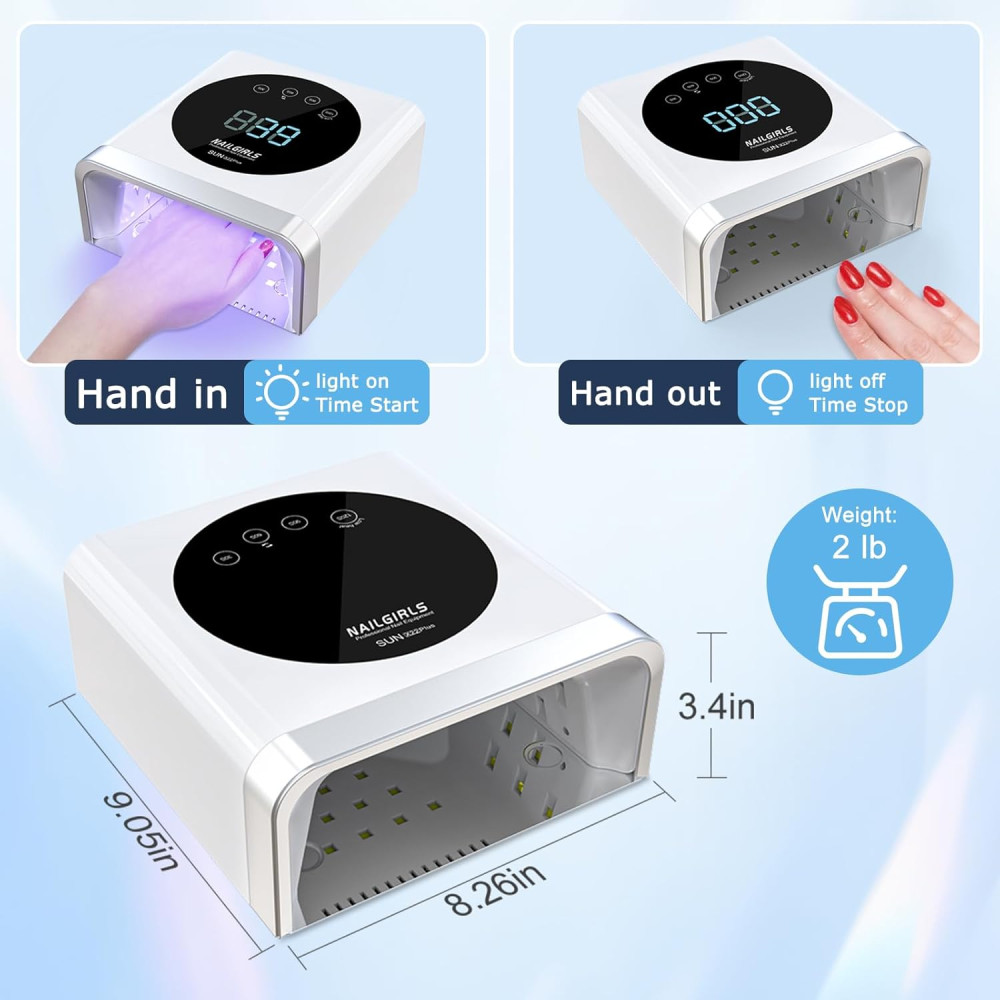  UV LED лампа для ногтей NAILGIRLS 150Wс дисплеем и таймером