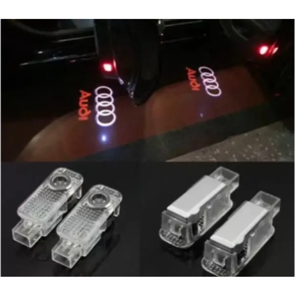 Подсветка дверей авто с логотипом Audi 4 шт (на 4 двери)