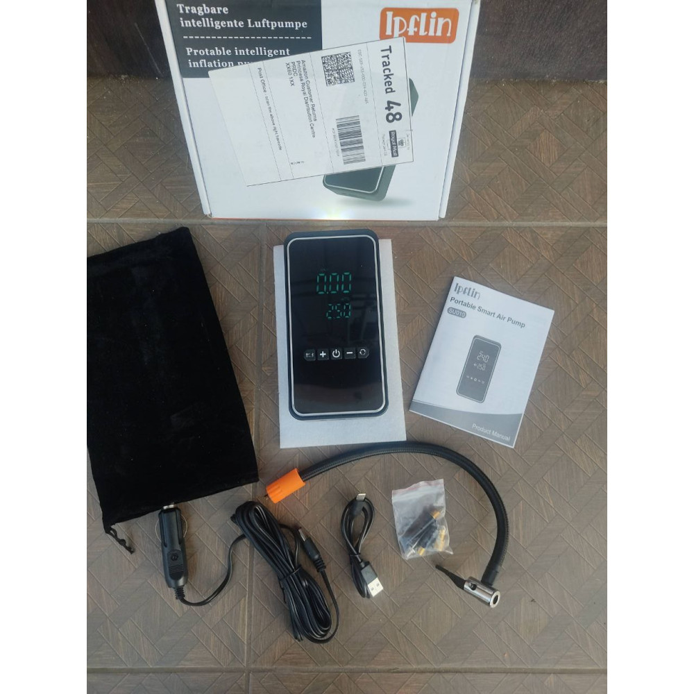 Портативный автомобильный компрессор IPflin 150PSI, 6000mAh