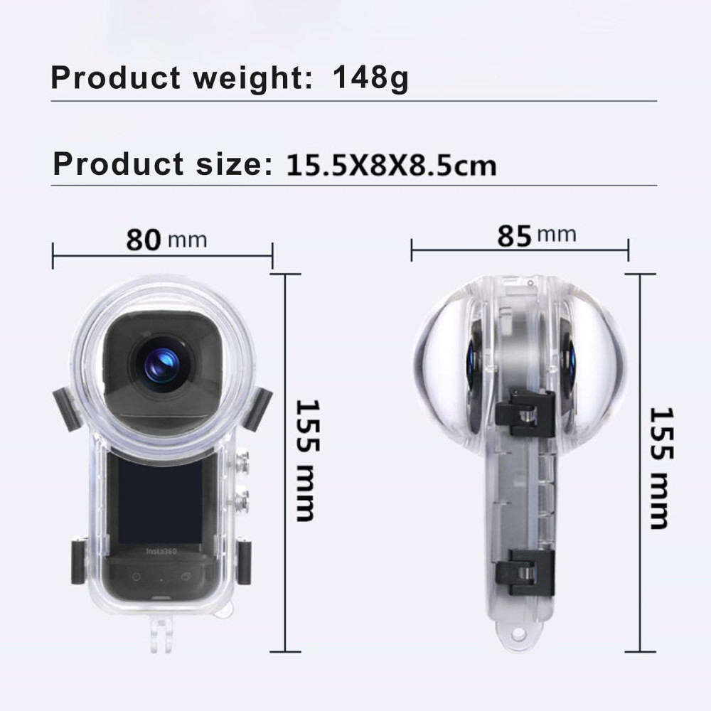 Водонепроницаемый Аквабокс чехол для Insta 360 X4 (аналоговый)