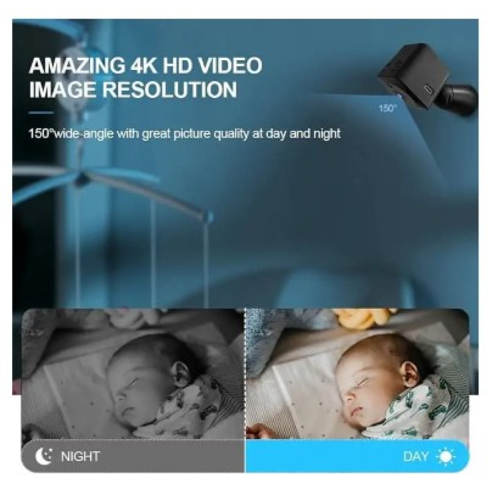 Міні відеокамера 4K AOBOCAM нічне бачення, WiFi