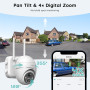 Уличная камера видеонаблюдения BOIFUN 2K с обзором 360° Wi-Fi-