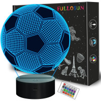 Детский ночник FULLOSUN 3D 8х21 см футбольный мяч, USB-порт 