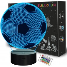 Дитячий нічник FULLOSUN 3D 8х21 см футбольний м'яч USB