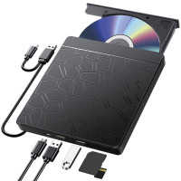 Внешний DVD-привод Type-C CD DVD ROM +/-RW,  оптический дисковод CD DVD Player