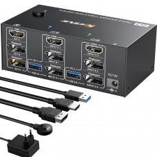 Світч / Комутатор HDMI Switch 2 порти, KCEVE USB 3.0 KVM Switcher Box,