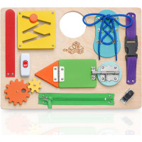 Busy Board для малышей, деревянная доска Монтессори