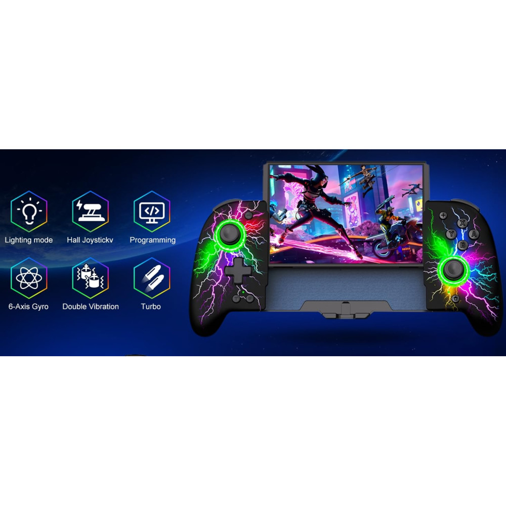 Геймпад беспроводной Gammeefy JC200 с эффектом Холла для Nintendo Switch и Switch OLED