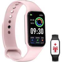 Смарт-часы, Фитнес - браслет  Blackview R1 42 mm Pink + чорный ремешок