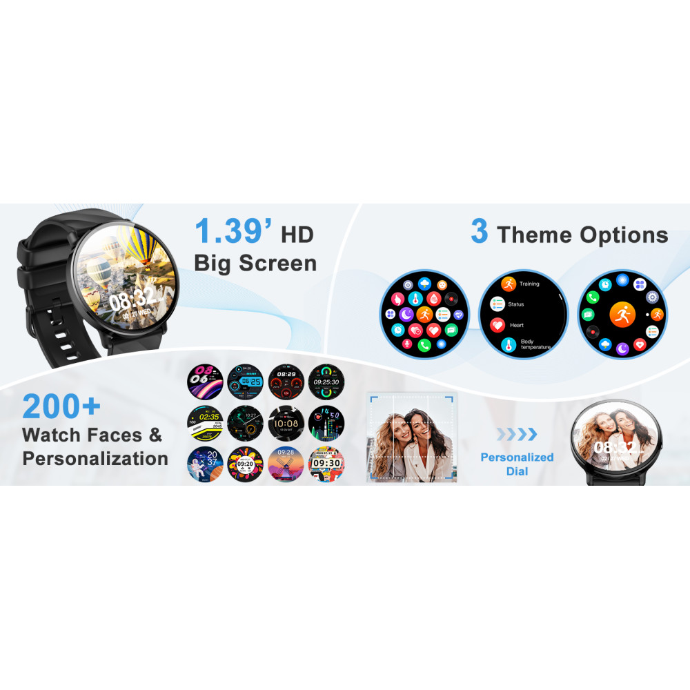 Смарт-годинник OWMSIC S51, Bluetooth-дзвінки, 112+ спортивних режимів, для Android iOS