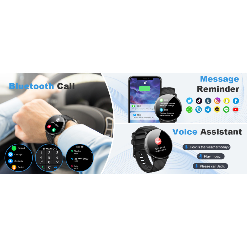 Смарт-годинник OWMSIC S51, Bluetooth-дзвінки, 112+ спортивних режимів, для Android iOS