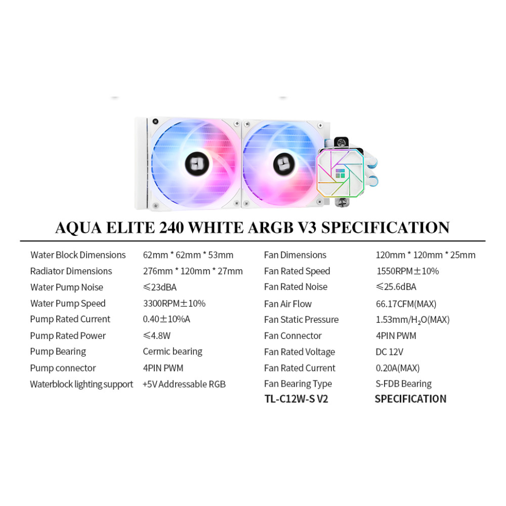 Система рідинного охолодження Thermalright Aqua Elite 240 V3